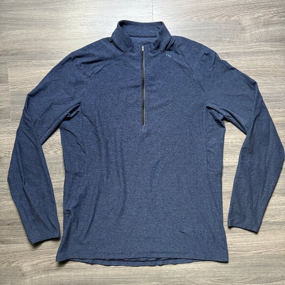 Lululemon Men's Surge Warm Reflective 1/2 Zip - Navy - Picture 2 of 8